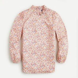 J. Crew Ruffle-Neck Liberty Print Small NWT